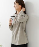 【FORT POINT/フォートポイント】レース襟 シャーリングプルオーバートップス