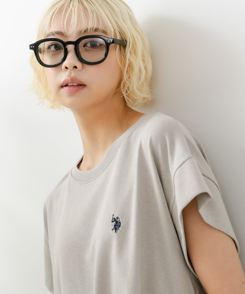 リラックスフィットワンポイント刺繍フレンチスリーブ Ｔシャツ 【U.S. POLO ASSN./ユーエスポロアッスン】　　　　　　　　　　　　　　　　　　　　　　　　　　　　　　　　　　　　　　　　　　　　　　　　　　　　　　　　　　　　