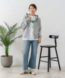 【U.S. POLO ASSN./ユーエスポロアッスン】ダンボール素材 ワンポイントロゴ刺繍 フルジップパーカー