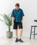 【C-FORT POINT/フォートポイント】【ウエストは総ゴム仕様で履きやすさ・動きやすさ抜群◎】シェフハーフパンツ ショートパンツ ワイド 太め 短パン ウエストゴム 楽ちん イージーパンツ 膝丈 アメカジ スケーター ストリート アウトドア