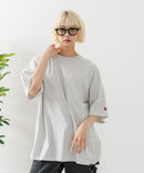 【SAVIER/サビアー】×【ZERO STAIN/ゼロステイン】コラボ ラグランスリーブ ポケット付 Tシャツ