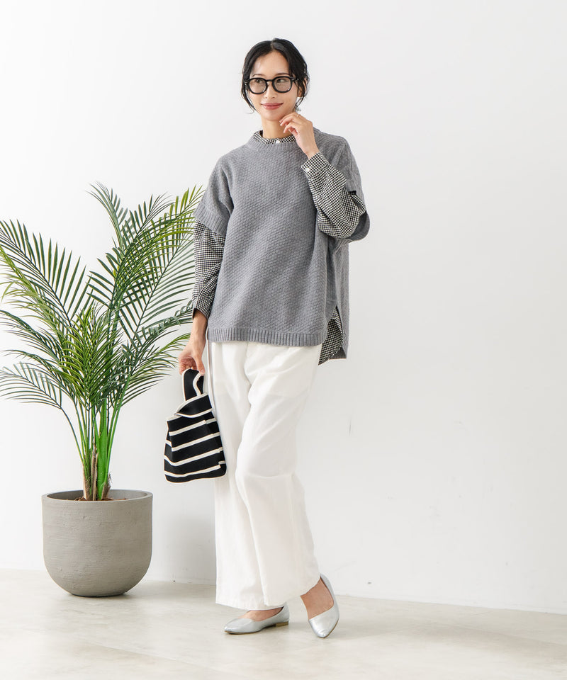 【C-FORT POINT/フォートポイント】ニットベスト＋ブラウスアンサンブル2