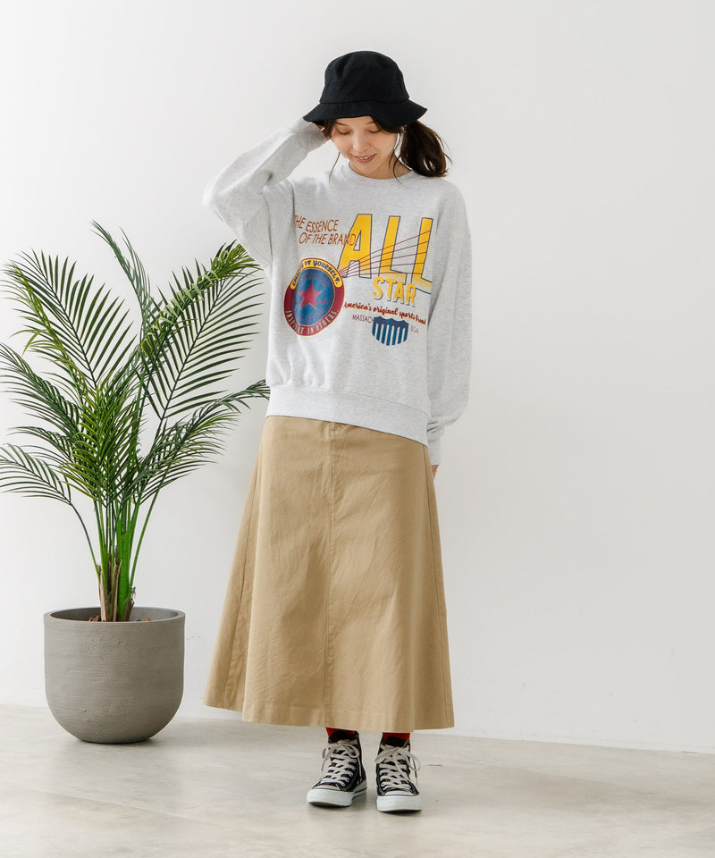 【CONVERSE/コンバース】パッチロゴ グラフィック スウェットトレーナー