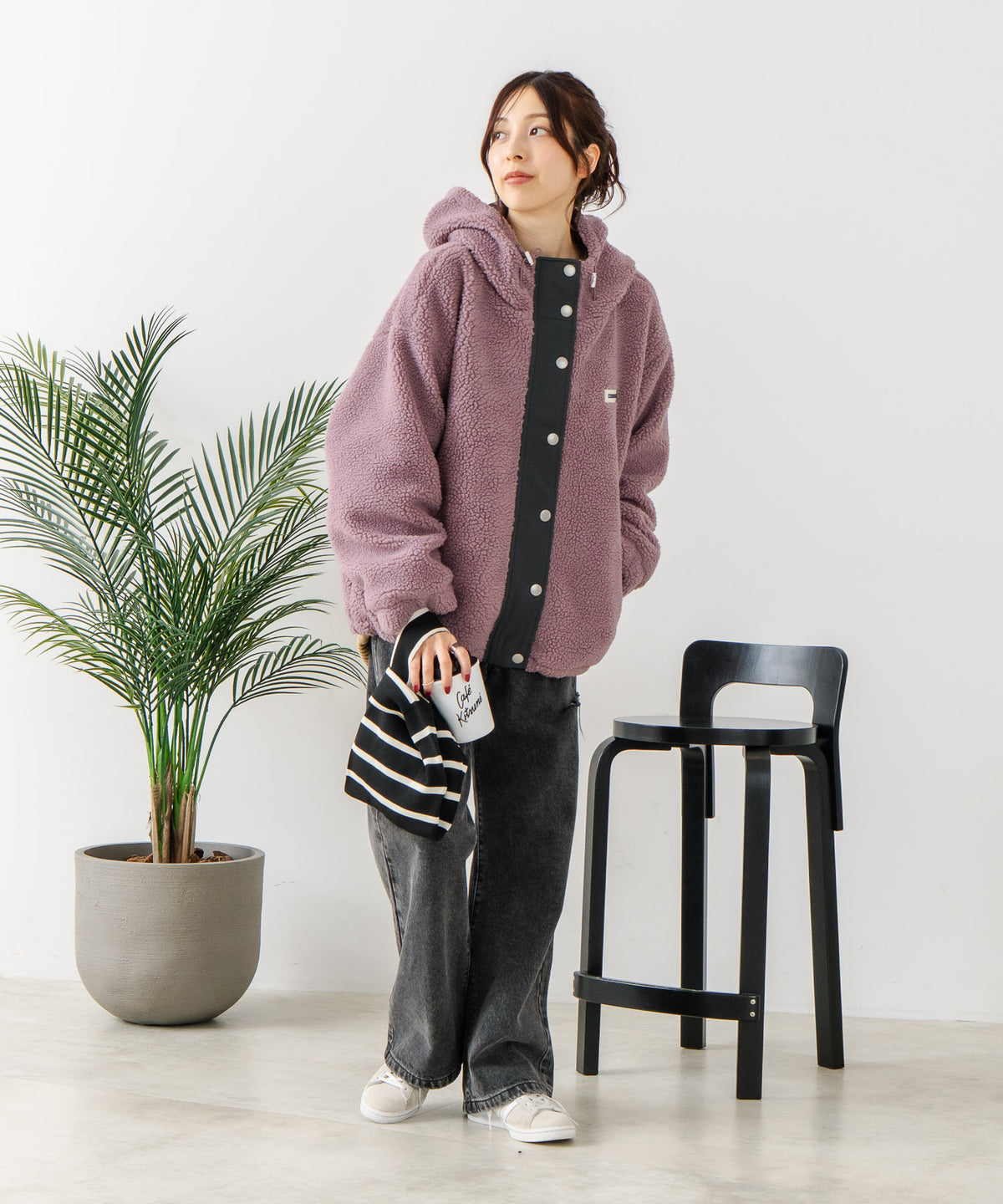 CONVERSE/コンバース】ボア 切り替え フードジャケット