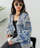 【BEVERLY HILLS POLO CLUB/ビバリーヒルズポロクラブ】ワンポイント刺繍 モヘアタッチ ニットカーディガン