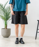 【C-FORT POINT/フォートポイント】【ウエストは総ゴム仕様で履きやすさ・動きやすさ抜群◎】シェフハーフパンツ ショートパンツ ワイド 太め 短パン ウエストゴム 楽ちん イージーパンツ 膝丈 アメカジ スケーター ストリート アウトドア