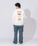裏起毛 バック刺繍＆プリント クルーネックスウェット THRASHER スラッシャー　
