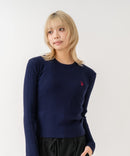 【U.S. POLO ASSN./ユーエスポロアッスン】【程よくゆとりを持たせたリラックスシルエット】ケーブルニットプルオーバー 柔らかい 軽量 ハリ感 ケーブル編み 上品 レイヤード ❘ジーンズメイト公式オンラインショップ