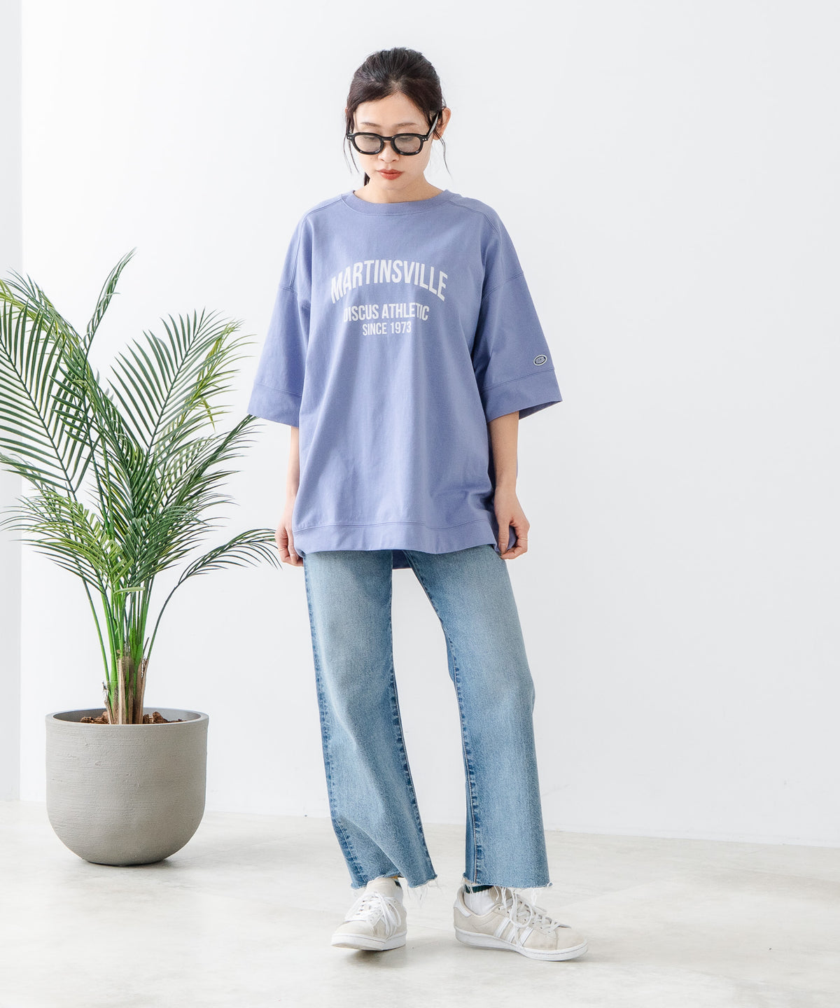 こすたぬ様せんよう DISCUS/ディスカス】ヘビーウェイトロゴBIGTシャツ 程よいルーズ