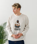 【BLUE STANDARD/ブルースタンダード】パフィースウェット 部分刺繍クルーネック トレーナー ストレッチ 春服 ❘ジーンズメイト公式オンラインショップ