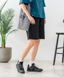 【C-FORT POINT/フォートポイント】【ウエストは総ゴム仕様で履きやすさ・動きやすさ抜群◎】シェフハーフパンツ ショートパンツ ワイド 太め 短パン ウエストゴム 楽ちん イージーパンツ 膝丈 アメカジ スケーター ストリート アウトドア