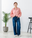 【BEVERLY HILLS POLO CLUB/ビバリーヒルズポロクラブ】楊柳素材 ワイドシルエットシャツ