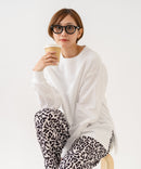 【HANES/ヘインズ】【ヘビーウェイト（肉厚）のコットン100％生地を使用】1P BEEFY-T for HER ボリュームスリーブTシャツ 長袖 無地 シンプル タフ サイドスリット 華奢見え タグレス仕様 ❘ジーンズメイト公式オンラインショップ