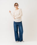 【HANES/ヘインズ】【洗うほどに肌に馴染む柔らかなコットン混素材】HANES Thermal for HER サーマルクルーロンＴ 無地 シンプル すっきりシルエット ラグランスリーブ ヘムライン タグレス仕様 ❘ジーンズメイト公式オンラインショップ