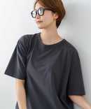 【C-FORTPOINT/フォートポイント】【ストレッチ性抜群の冷感素材を使用】後ろタック入り 5分袖Tシャツ 立体感 美シルエット ラウンドヘム 接触冷感 涼しい 体形カバー