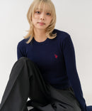【U.S. POLO ASSN./ユーエスポロアッスン】【程よくゆとりを持たせたリラックスシルエット】ケーブルニットプルオーバー 柔らかい 軽量 ハリ感 ケーブル編み 上品 レイヤード ❘ジーンズメイト公式オンラインショップ