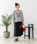 【DISCUS/ディスカス】カレッジロゴ 裏起毛スウェット 裾ラウンド