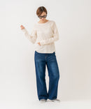 【HANES/ヘインズ】【洗うほどに肌に馴染む柔らかなコットン混素材】HANES Thermal for HER サーマルクルーロンＴ 無地 シンプル すっきりシルエット ラグランスリーブ ヘムライン タグレス仕様 ❘ジーンズメイト公式オンラインショップ