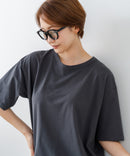 【C-FORTPOINT/フォートポイント】【ストレッチ性抜群の冷感素材を使用】後ろタック入り 5分袖Tシャツ 立体感 美シルエット ラウンドヘム 接触冷感 涼しい 体形カバー
