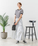 【U.S.POLO ASSN./ユーエスポロアッスン】【肌離れが良く通気性に優れるサッカー生地】リンガーＴシャツ ワンポイントロゴ 半袖 クルーネック 涼しい 綺麗めカジュアル