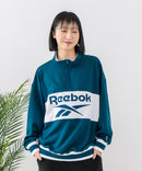 【Reebok/リーボック】裏毛 ロゴ 切替リブライン ハーフジッププルオーバー スウェット zo