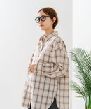 【C-FORT POINT/フォートポイント】【長めの丈感で腰回りカバー】ベーシックチェックシャツ レギュラーカラー ゆったりシルエット チェック柄 長袖 定番 カジュアル