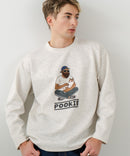 【BLUE STANDARD/ブルースタンダード】パフィースウェット 部分刺繍クルーネック トレーナー ストレッチ 春服 ❘ジーンズメイト公式オンラインショップ