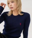 【U.S. POLO ASSN./ユーエスポロアッスン】【程よくゆとりを持たせたリラックスシルエット】ケーブルニットプルオーバー 柔らかい 軽量 ハリ感 ケーブル編み 上品 レイヤード ❘ジーンズメイト公式オンラインショップ