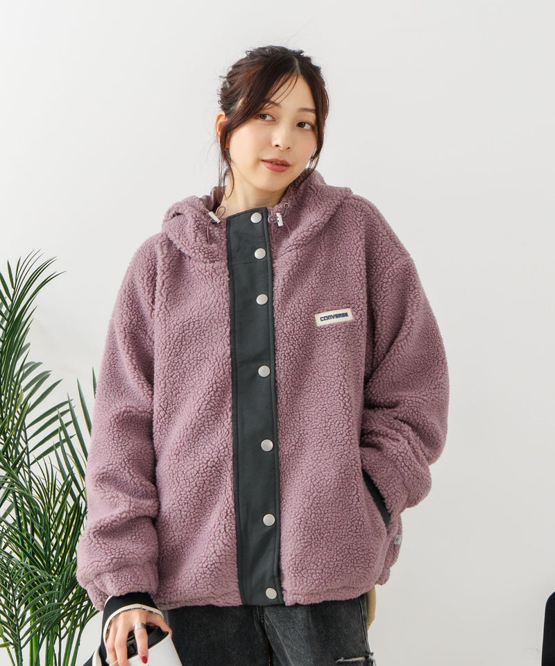 【CONVERSE/コンバース】ボア 切り替え フードジャケット