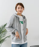 【U.S. POLO ASSN./ユーエスポロアッスン】ダンボール素材 ワンポイントロゴ刺繍 フルジップパーカー