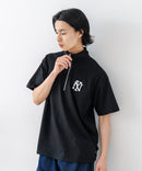 【SAVIER/サビアー】×【ZERO STAIN/ゼロステイン】【NYロゴ立体刺繍】コラボ ハーフジップ Tシャツ オーバーサイズ 汗染み防止 ストリート・スケーター