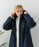 【BLUE STANDARD/ブルースタンダード】マルチファンクション フードハーフコート 撥水 防風 軽量 ビジカジ ビズ