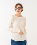【HANES/ヘインズ】【洗うほどに肌に馴染む柔らかなコットン混素材】HANES Thermal for HER サーマルクルーロンＴ 無地 シンプル すっきりシルエット ラグランスリーブ ヘムライン タグレス仕様 ❘ジーンズメイト公式オンラインショップ