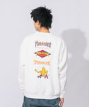 裏起毛 バック刺繍＆プリント クルーネックスウェット THRASHER スラッシャー　