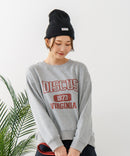 【DISCUS/ディスカス】カレッジロゴ 裏起毛スウェット 裾ラウンド