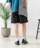 【C-FORT POINT/フォートポイント】【ウエストは総ゴム仕様で履きやすさ・動きやすさ抜群◎】シェフハーフパンツ ショートパンツ ワイド 太め 短パン ウエストゴム 楽ちん イージーパンツ 膝丈 アメカジ スケーター ストリート アウトドア