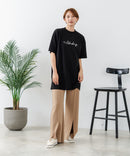 【C-FORTPOINT/フォートポイント】【動きやすいサイドスリット入り】フロントロゴ 刺繍チュニック ゆったりシルエット 体形カバー シンプル カジュアル