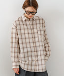 【C-FORT POINT/フォートポイント】【長めの丈感で腰回りカバー】ベーシックチェックシャツ レギュラーカラー ゆったりシルエット チェック柄 長袖 定番 カジュアル