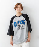 【C-FORT POINT/フォートポイント】フレンチブルドッグプリント ラグランＴ 犬好き フレブル アニマル グラフィック バイカラー 配色 古着女子 ストリート ❘ジーンズメイト公式オンラインショップ