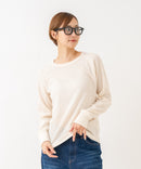 【HANES/ヘインズ】【洗うほどに肌に馴染む柔らかなコットン混素材】HANES Thermal for HER サーマルクルーロンＴ 無地 シンプル すっきりシルエット ラグランスリーブ ヘムライン タグレス仕様 ❘ジーンズメイト公式オンラインショップ