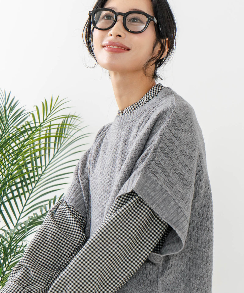 【C-FORT POINT/フォートポイント】ニットベスト＋ブラウスアンサンブル2