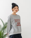 【DISCUS/ディスカス】カレッジロゴ 裏起毛スウェット 裾ラウンド