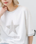 【CONVERSE/コンバース】発泡プリント 配色リンガーＴシャツ オフホワイト M ❘ジーンズメイト公式オンラインショップ