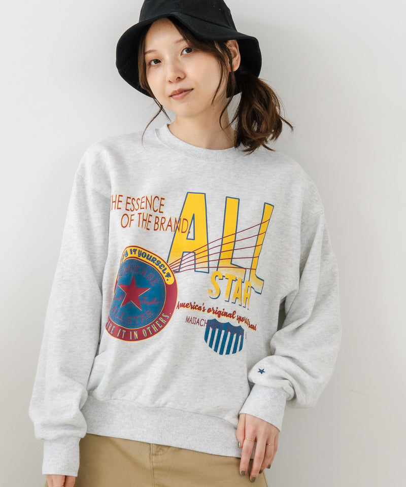 【CONVERSE/コンバース】パッチロゴ グラフィック スウェットトレーナー