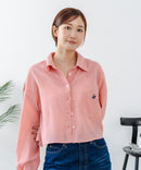 【BEVERLY HILLS POLO CLUB/ビバリーヒルズポロクラブ】楊柳素材 ワイドシルエットシャツ