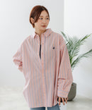 【BEVERLY HILLS POLO CLUB/ビバリーヒルズポロクラブ】【選べる2シルエット】オックスワイドシャツ（クロップド丈 or ビッグシルエット）ポニー刺繍