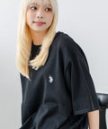 【U.S. POLO ASSN./ユーエスポロアッスン】ワンポイントニットTシャツ ブラック ❘ジーンズメイト公式オンラインショップ
