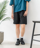 【C-FORT POINT/フォートポイント】【ウエストは総ゴム仕様で履きやすさ・動きやすさ抜群◎】シェフハーフパンツ ショートパンツ ワイド 太め 短パン ウエストゴム 楽ちん イージーパンツ 膝丈 アメカジ スケーター ストリート アウトドア