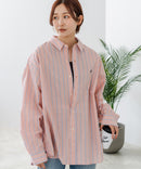 【BEVERLY HILLS POLO CLUB/ビバリーヒルズポロクラブ】【選べる2シルエット】オックスワイドシャツ（クロップド丈 or ビッグシルエット）ポニー刺繍