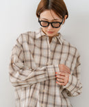 【C-FORT POINT/フォートポイント】【長めの丈感で腰回りカバー】ベーシックチェックシャツ レギュラーカラー ゆったりシルエット チェック柄 長袖 定番 カジュアル